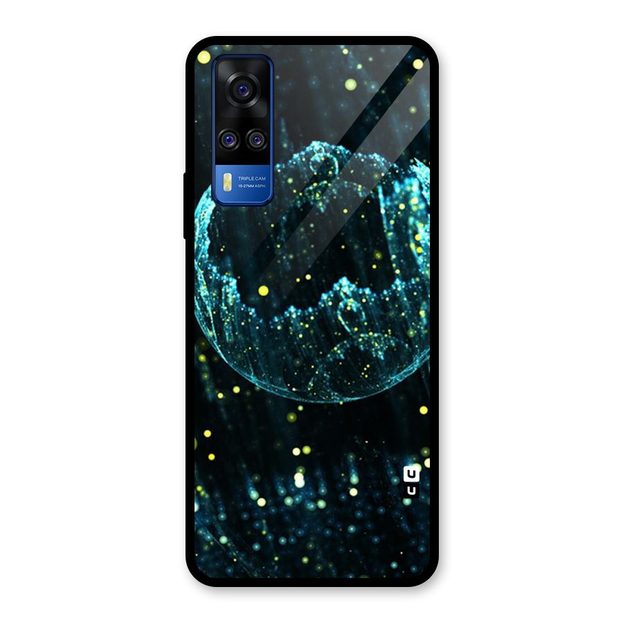 Yellow Rain Glass Back Case for Vivo Y31