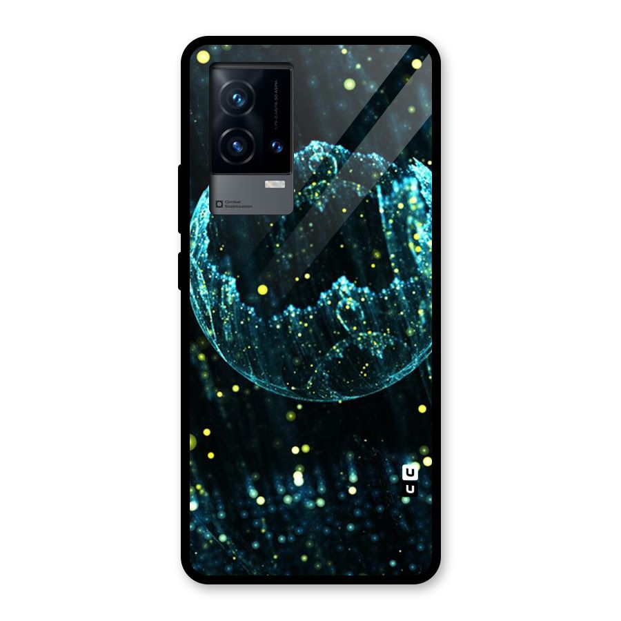 Yellow Rain Glass Back Case for iQOO 9 5G
