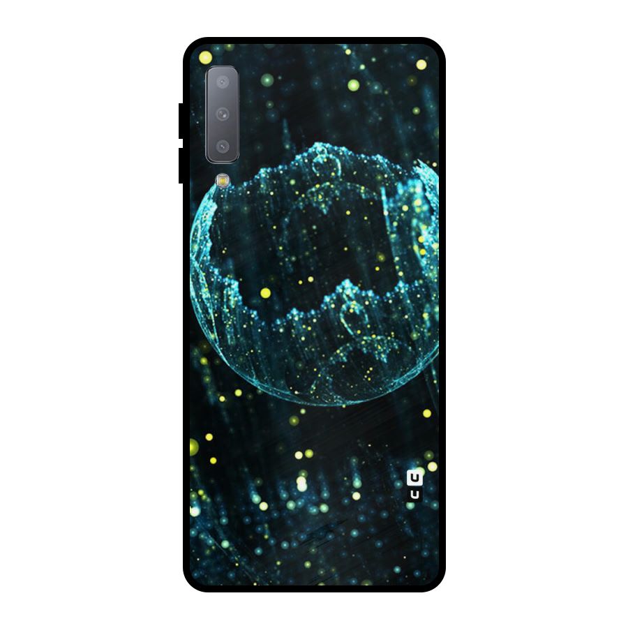 Yellow Rain Metal Back Case for Galaxy A7 (2018)