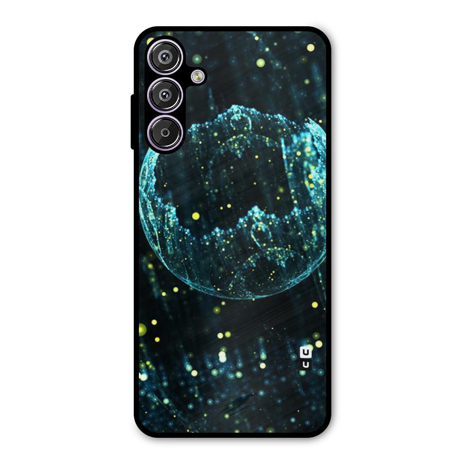 Yellow Rain Metal Back Case for Galaxy M15