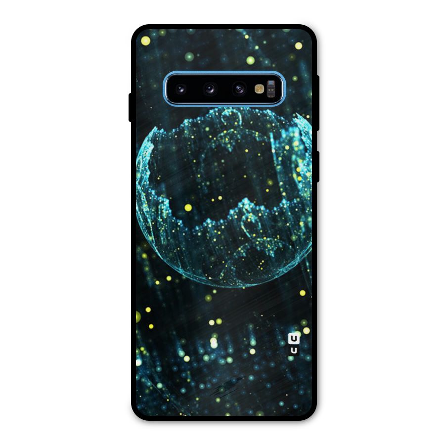 Yellow Rain Metal Back Case for Galaxy S10