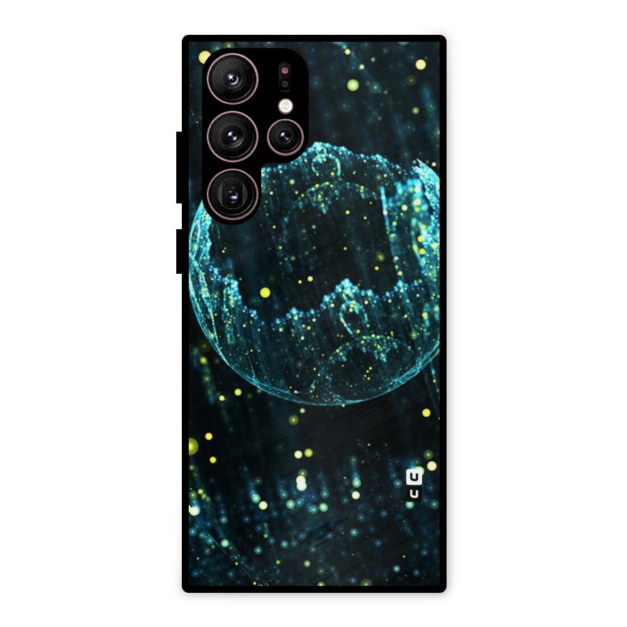 Yellow Rain Metal Back Case for Galaxy S22 Ultra 5G