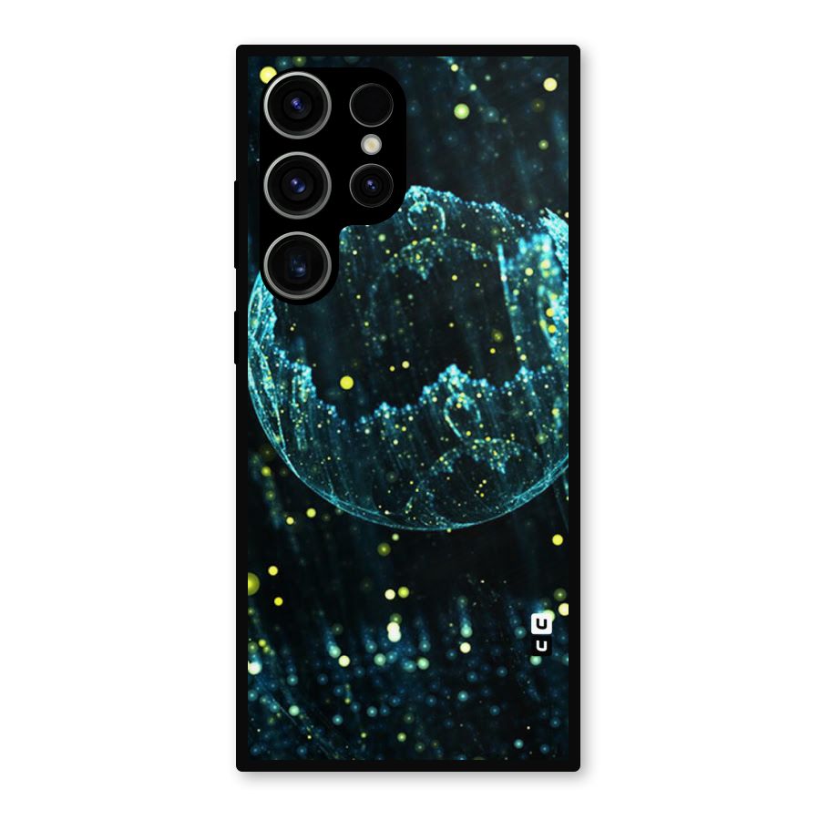 Yellow Rain Metal Back Case for Galaxy S23 Ultra