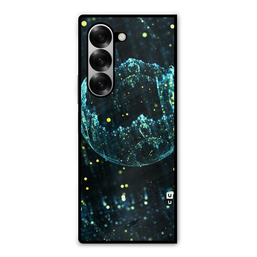 Yellow Rain Metal Back Case for Galaxy Z Fold6