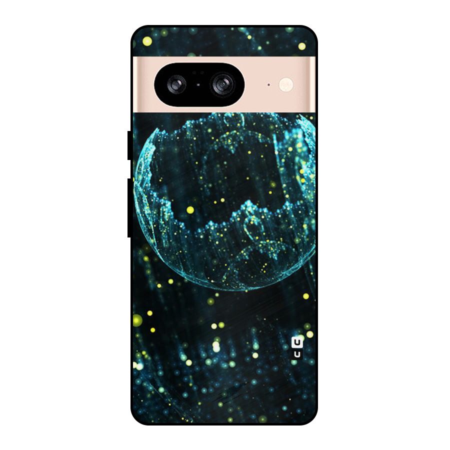 Yellow Rain Metal Back Case for Google Pixel 8