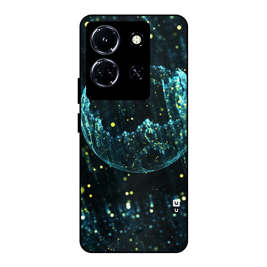 Yellow Rain Metal Back Case for Infinix Note 30 5G