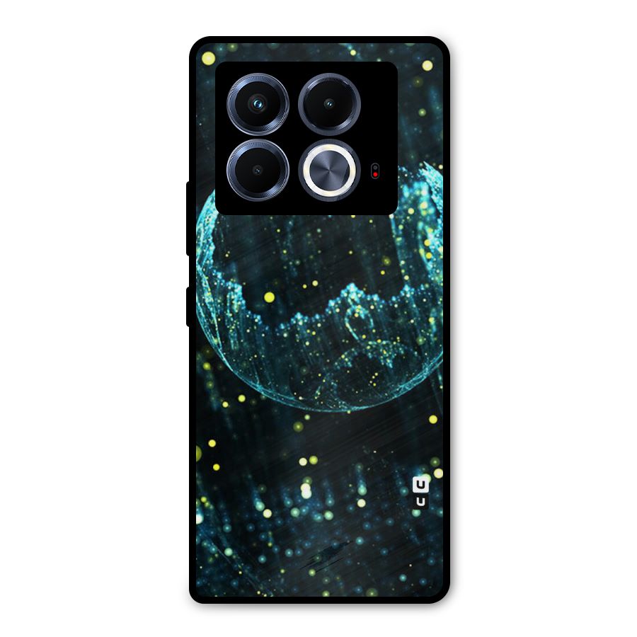 Yellow Rain Metal Back Case for Infinix Note 40 5G