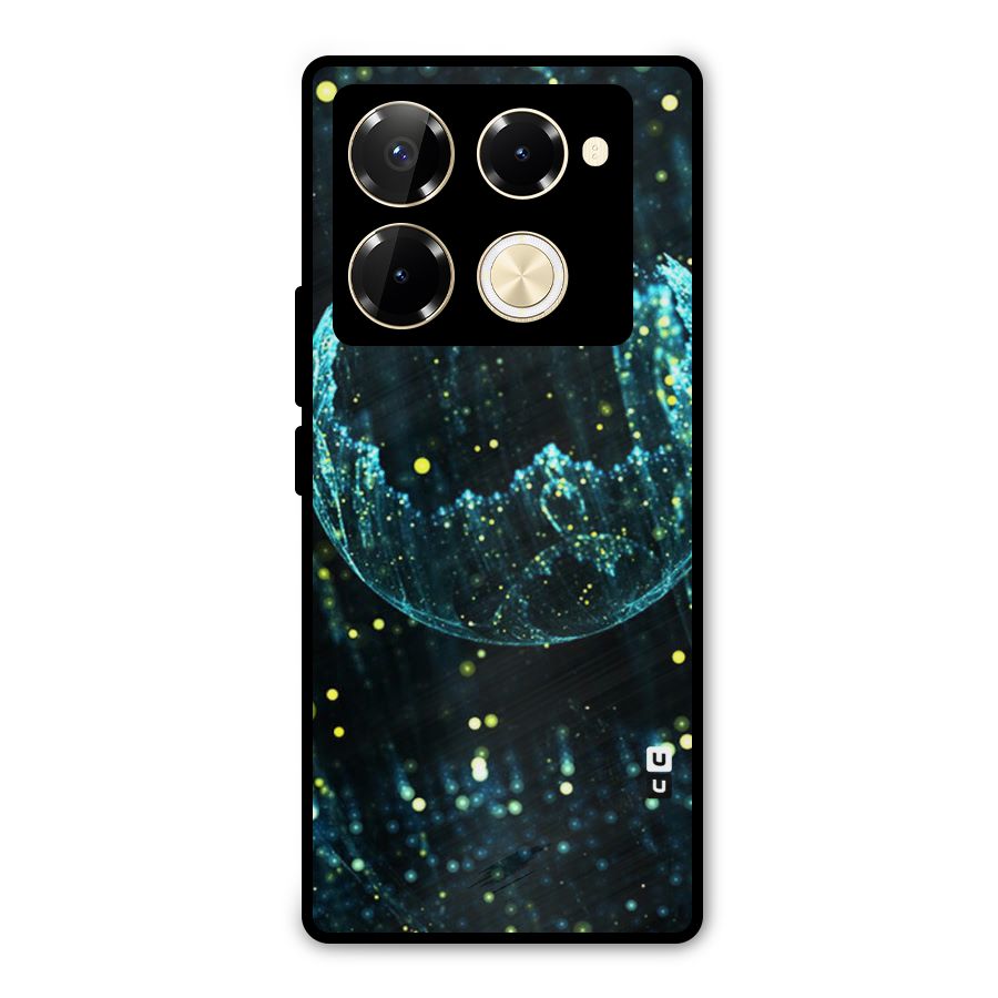 Yellow Rain Metal Back Case for Infinix Note 40 Pro