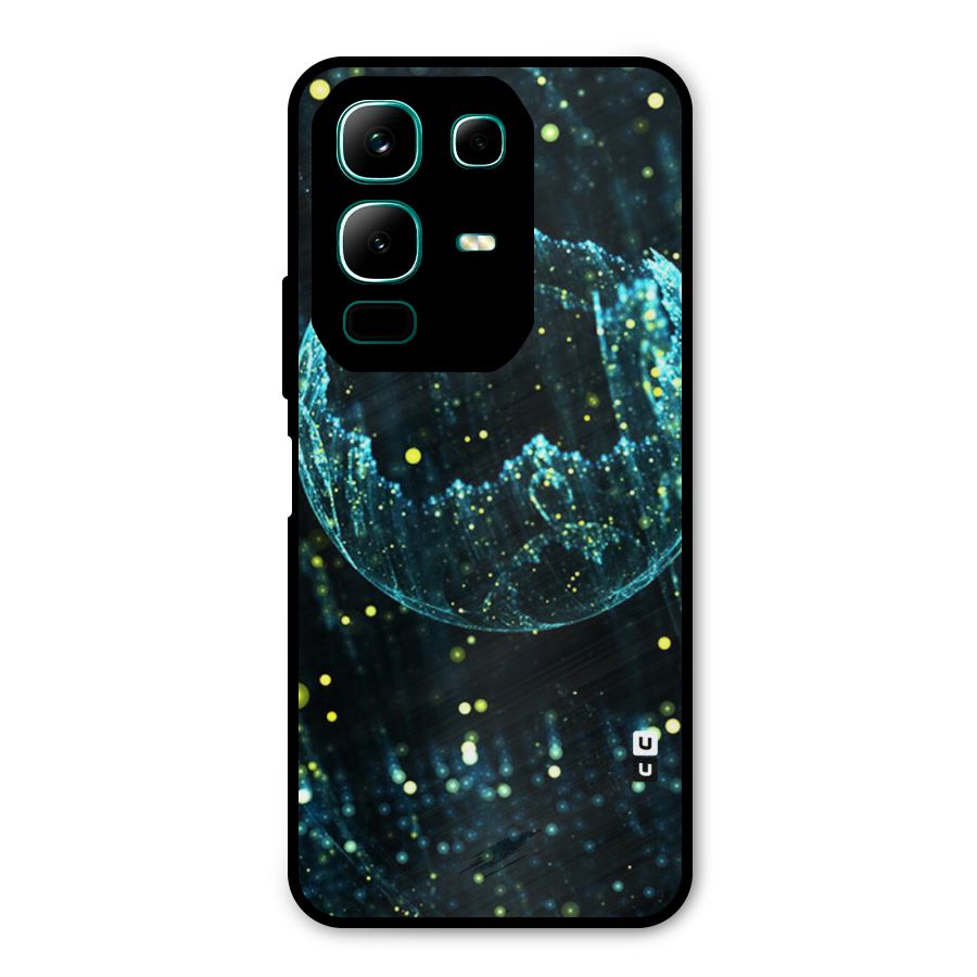 Yellow Rain Metal Back Case for Infinix Note 50x
