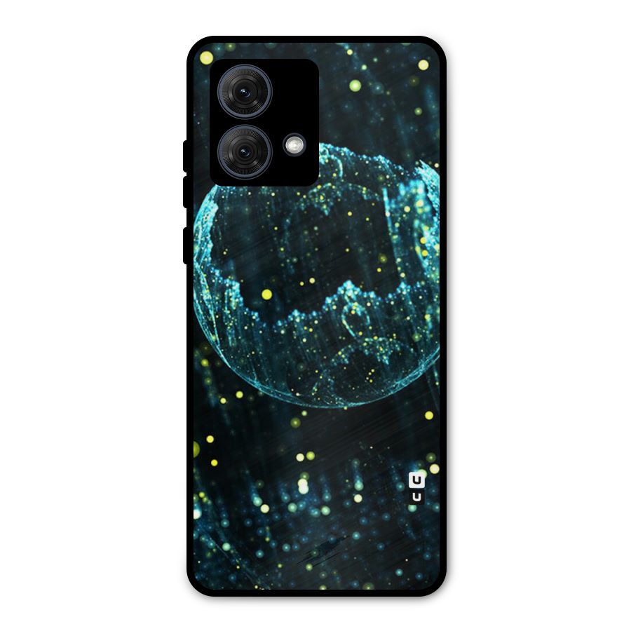 Yellow Rain Metal Back Case for Moto G84