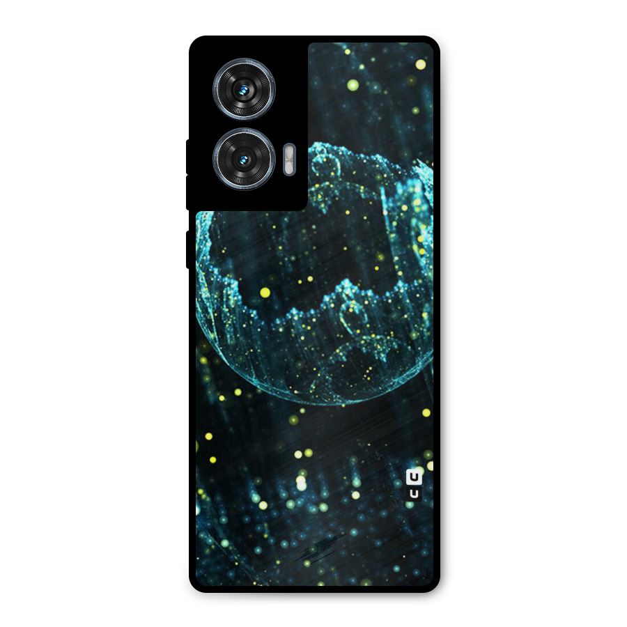 Yellow Rain Metal Back Case for Motorola Edge 50 Fusion