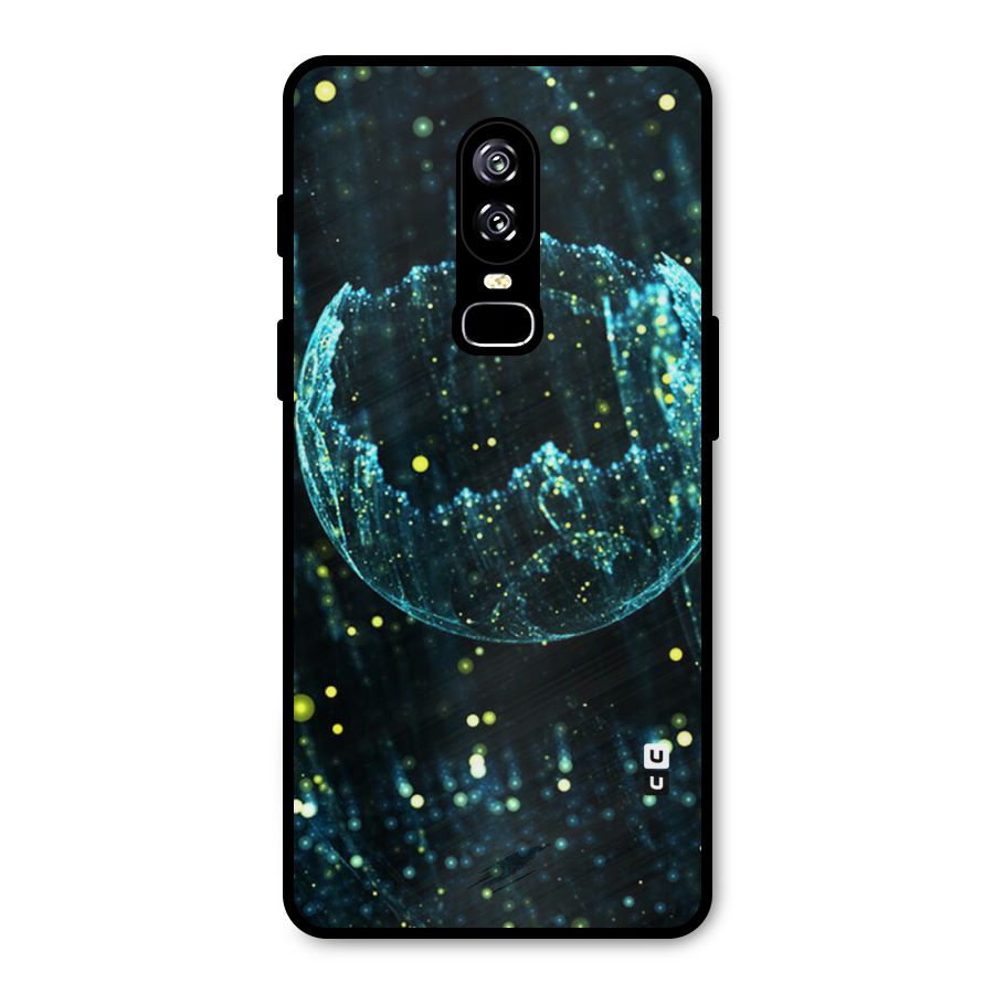 Yellow Rain Metal Back Case for OnePlus 6