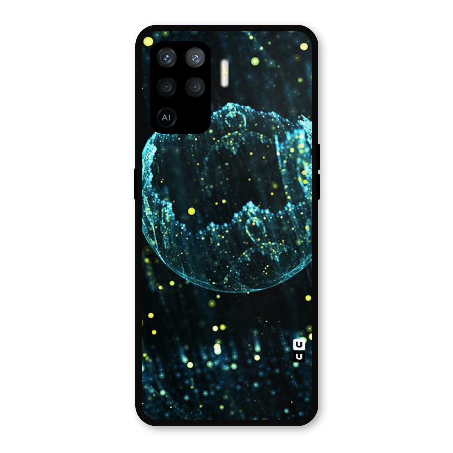 Yellow Rain Metal Back Case for Oppo F19 Pro