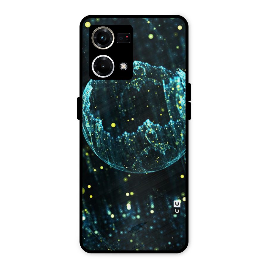 Yellow Rain Metal Back Case for Oppo F21 Pro 4G