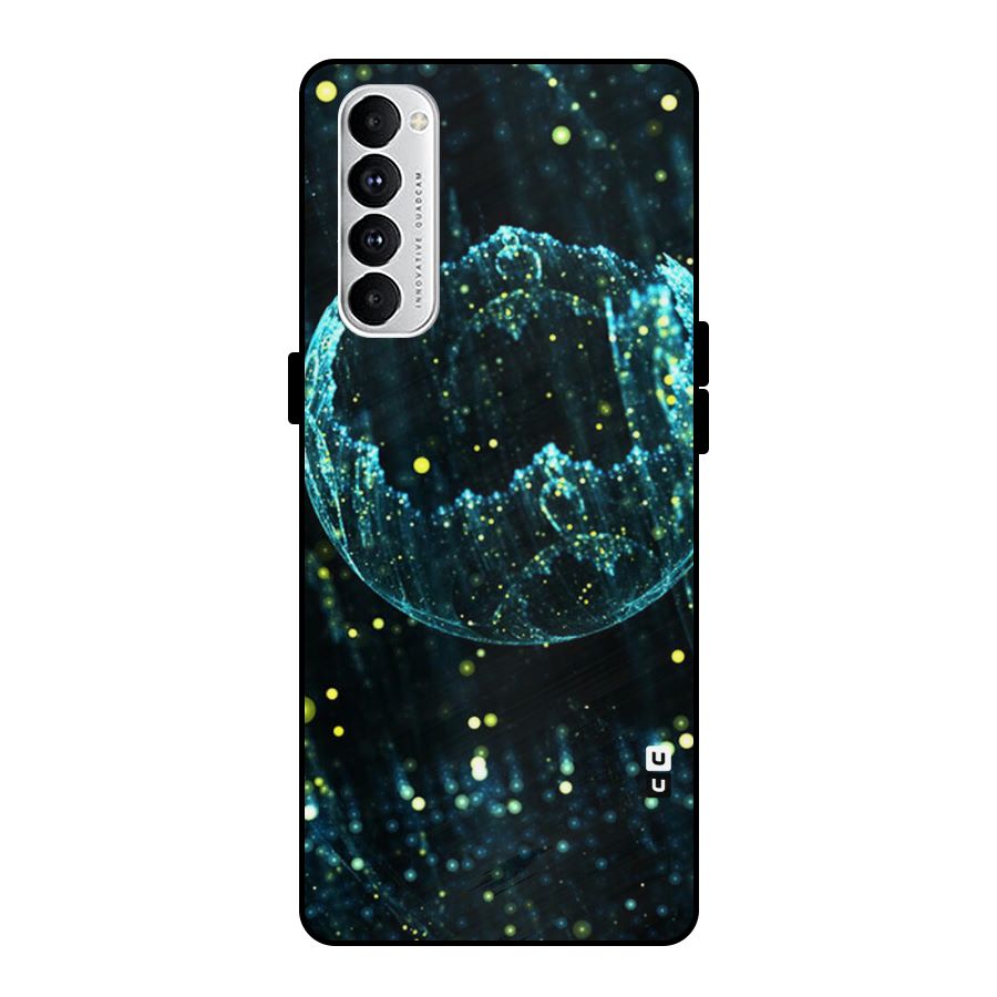 Yellow Rain Metal Back Case for Oppo Reno4 Pro