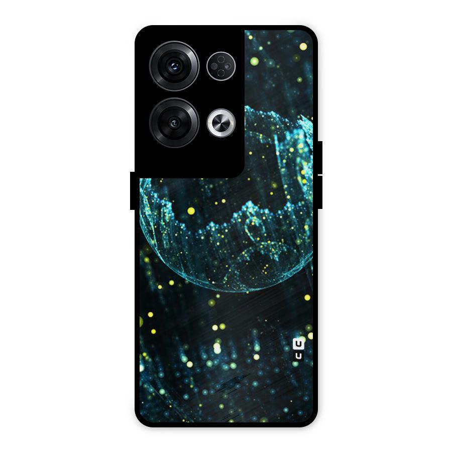 Yellow Rain Metal Back Case for Oppo Reno8 Pro 5G