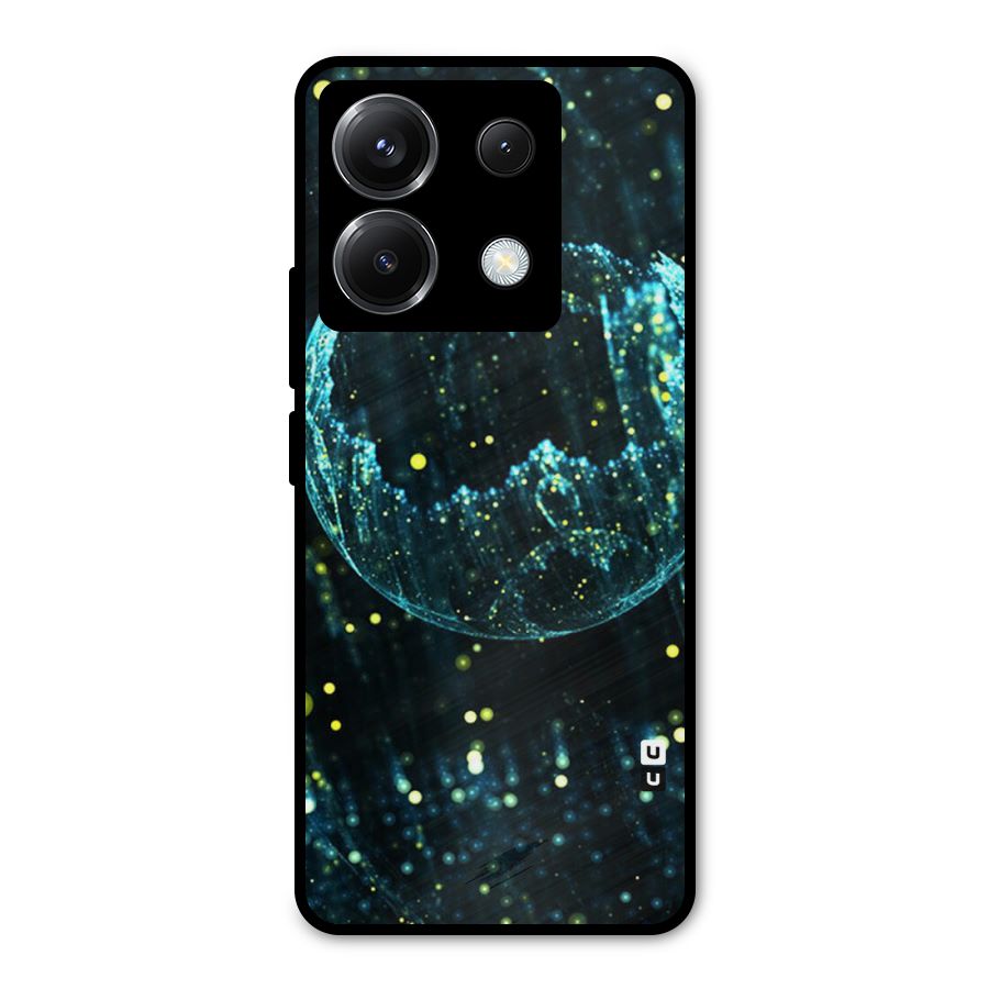 Yellow Rain Metal Back Case for Poco X6