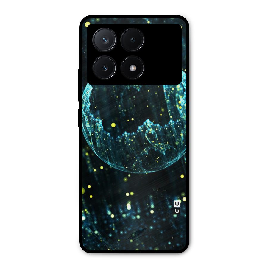 Yellow Rain Metal Back Case for Poco X6 Pro