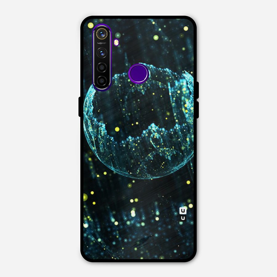 Yellow Rain Metal Back Case for Realme 5 Pro