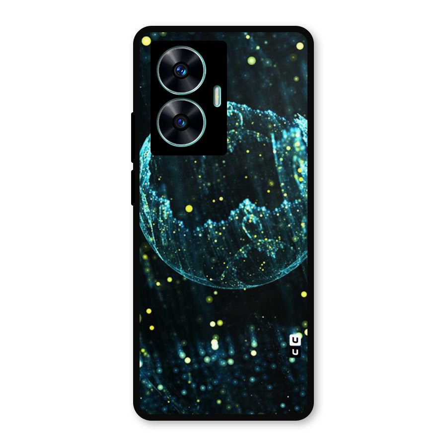 Yellow Rain Metal Back Case for Realme C55