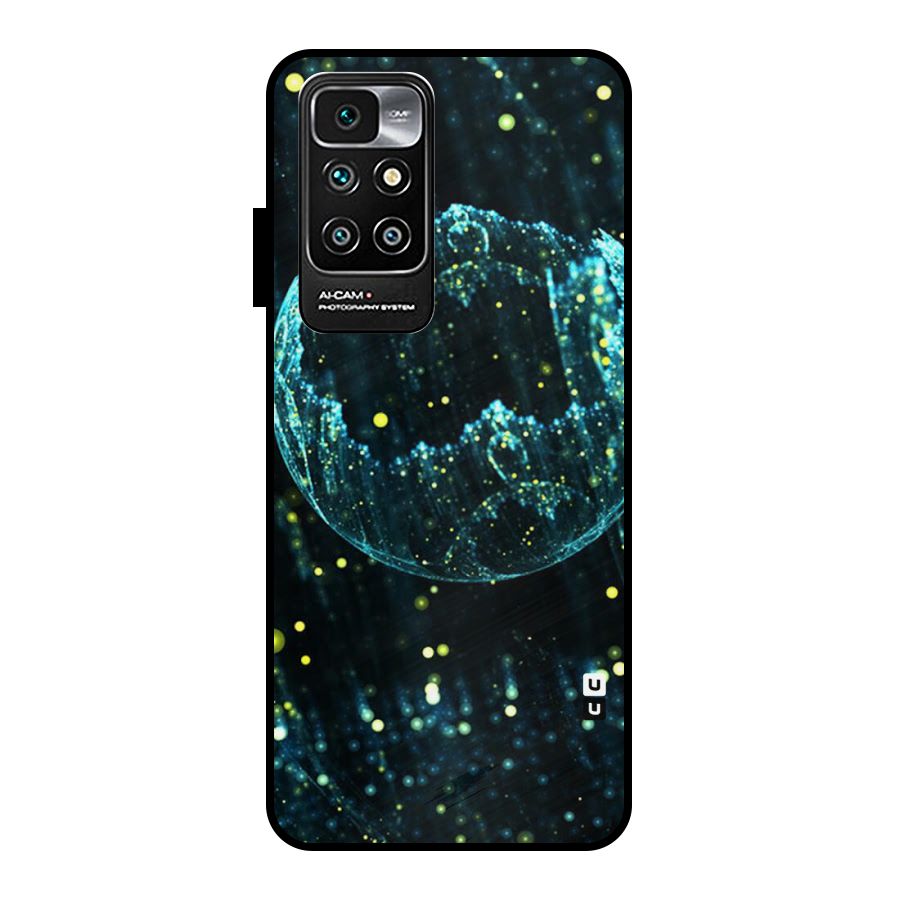 Yellow Rain Metal Back Case for Redmi 10 Prime