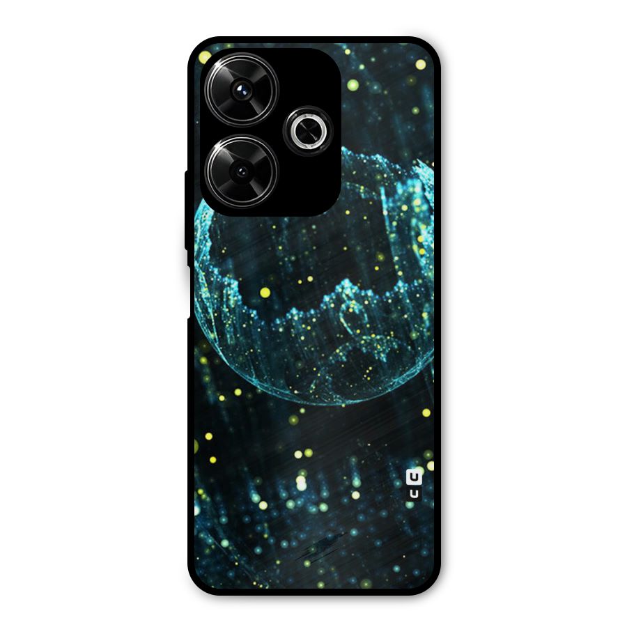 Yellow Rain Metal Back Case for Redmi 13 5G