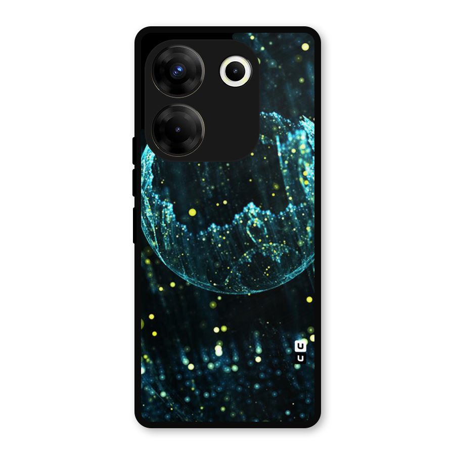 Yellow Rain Metal Back Case for Tecno Camon 20 Pro