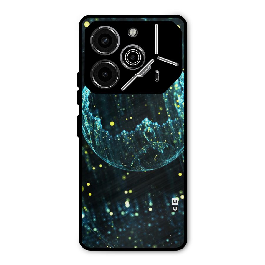 Yellow Rain Metal Back Case for Tecno Pova 6 Pro
