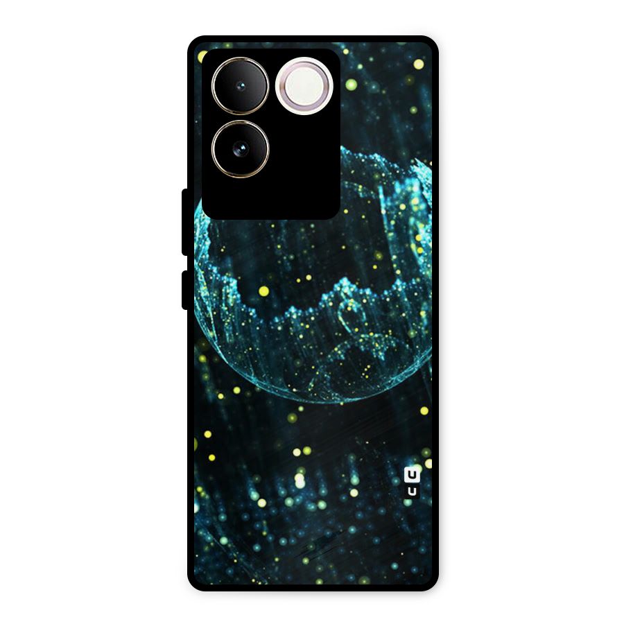 Yellow Rain Metal Back Case for Vivo T2 Pro