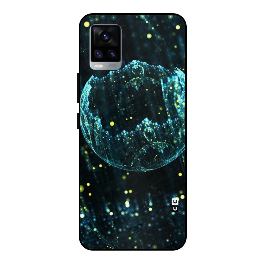 Yellow Rain Metal Back Case for Vivo V20 2021