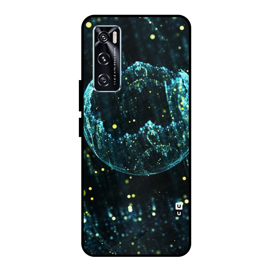 Yellow Rain Metal Back Case for Vivo V20 SE