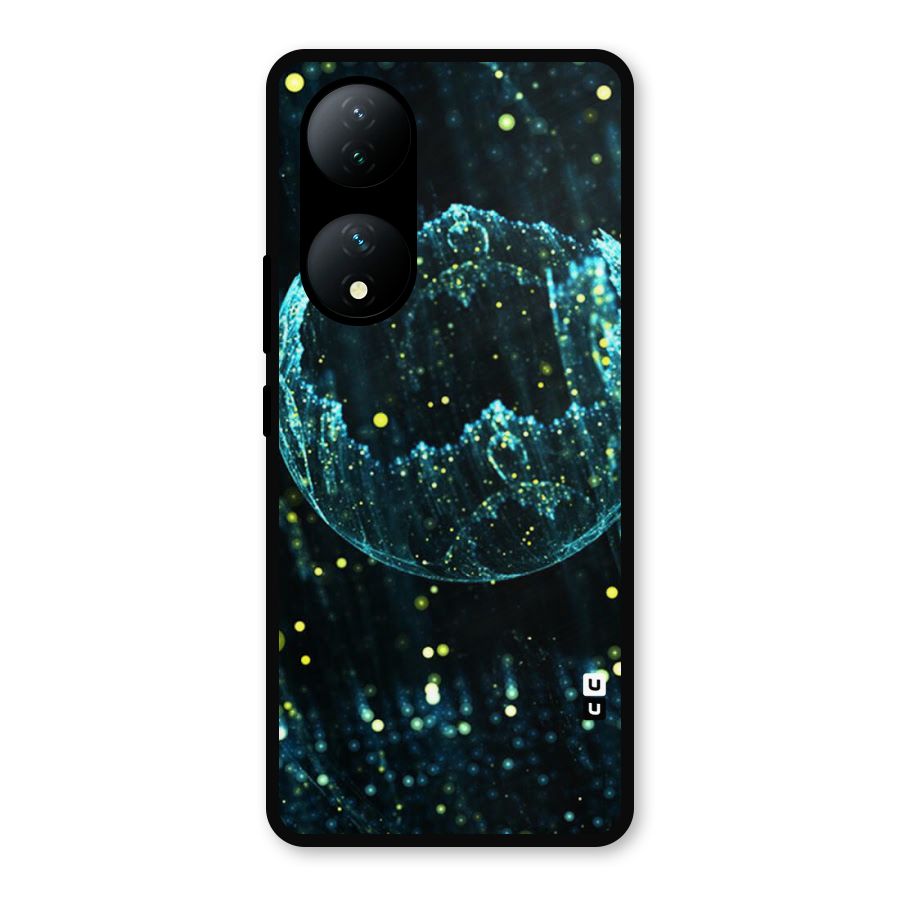 Yellow Rain Metal Back Case for Vivo Y100a