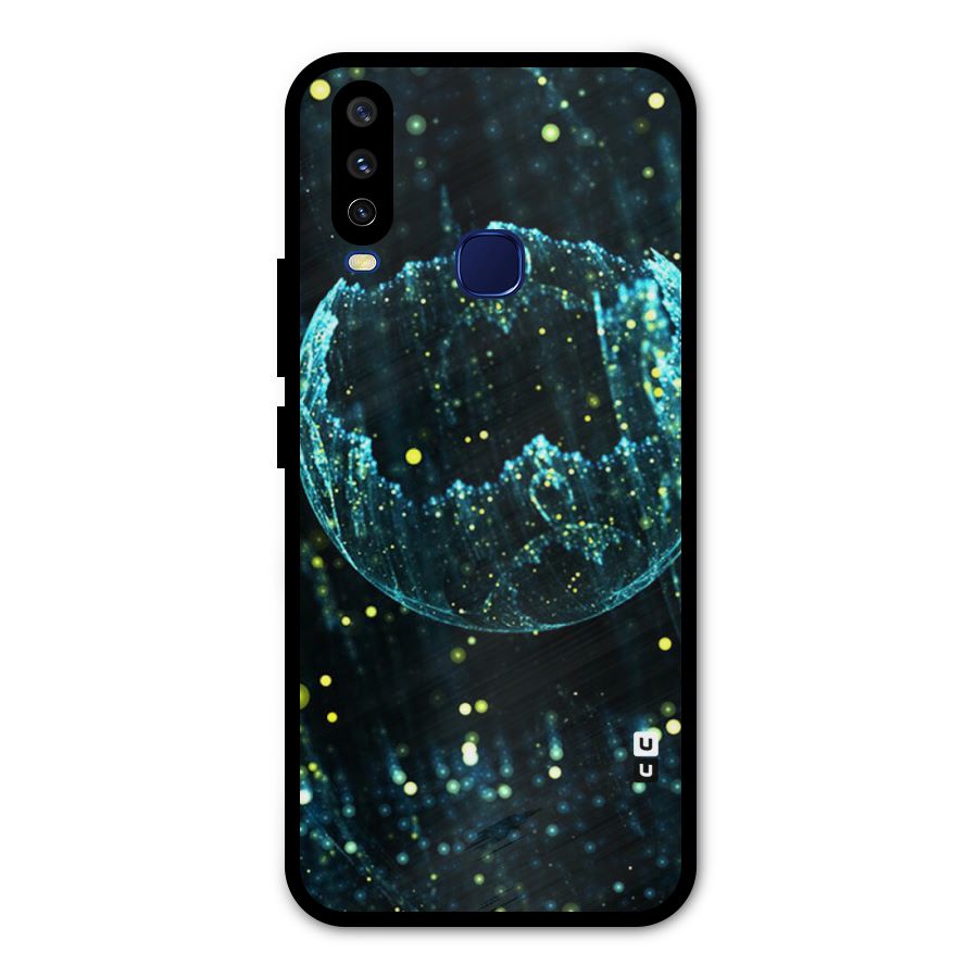 Yellow Rain Metal Back Case for Vivo Y15
