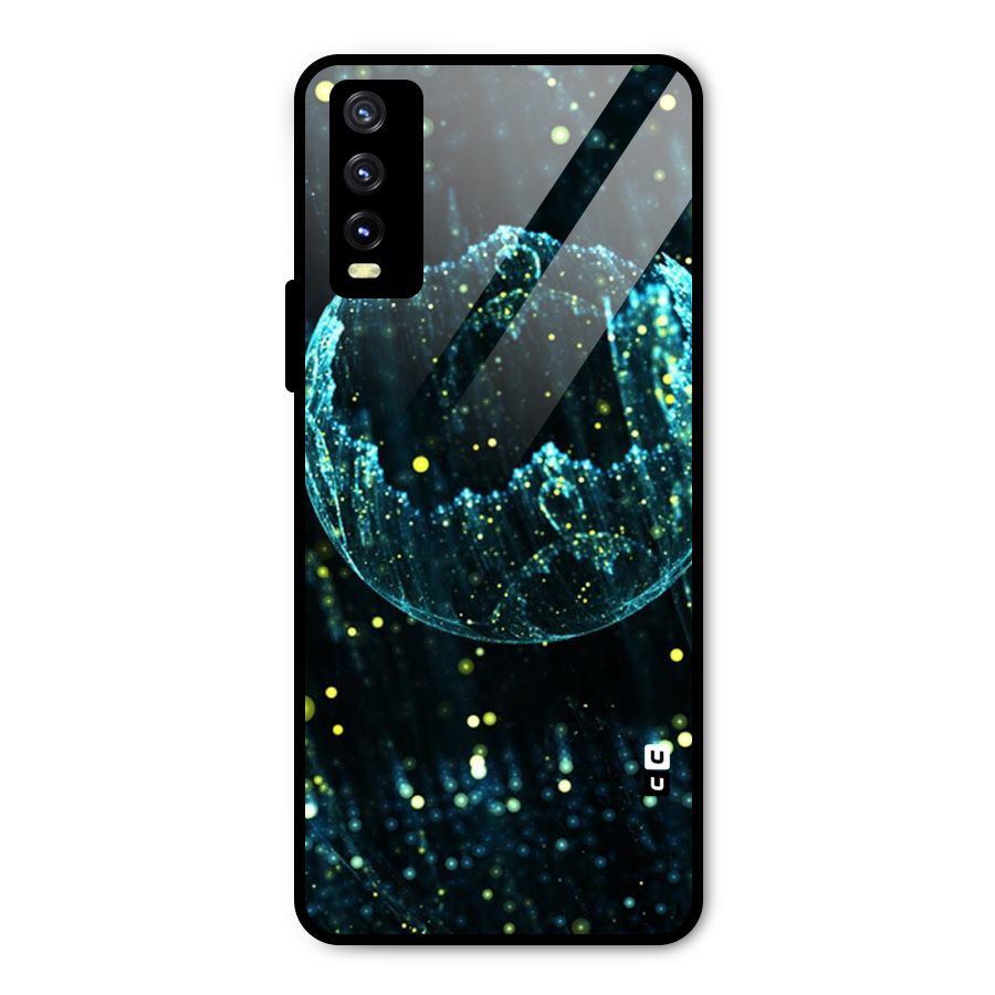 Yellow Rain Metal Back Case for Vivo Y20