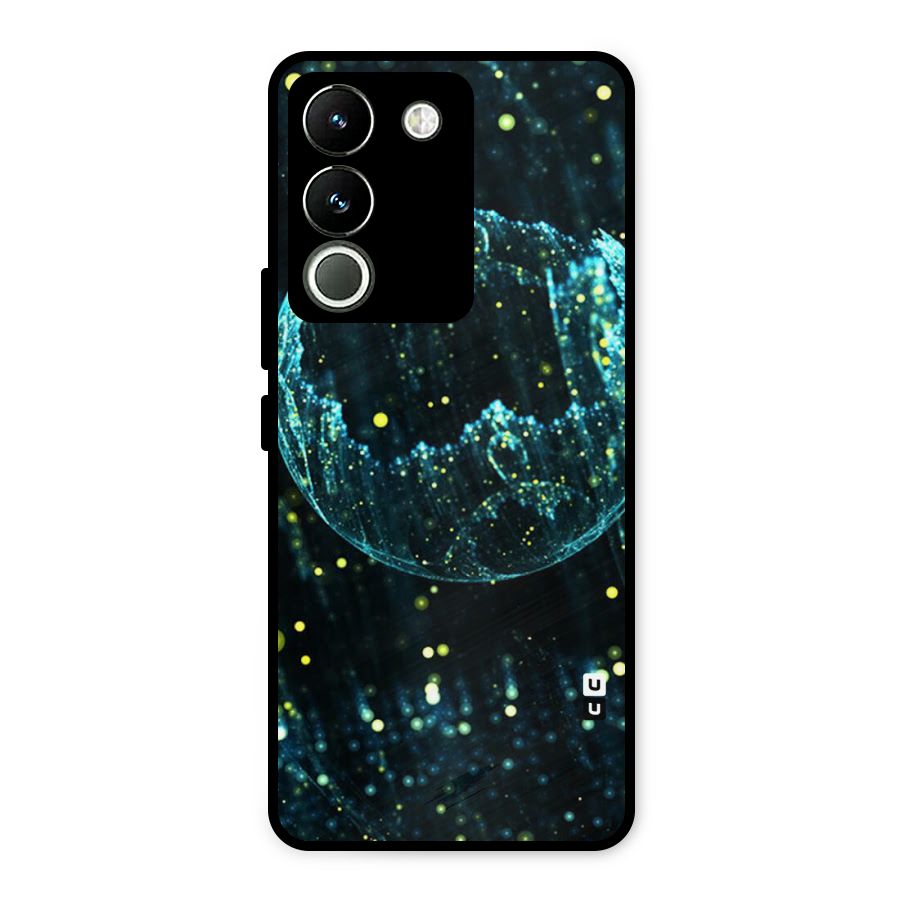 Yellow Rain Metal Back Case for Vivo Y200