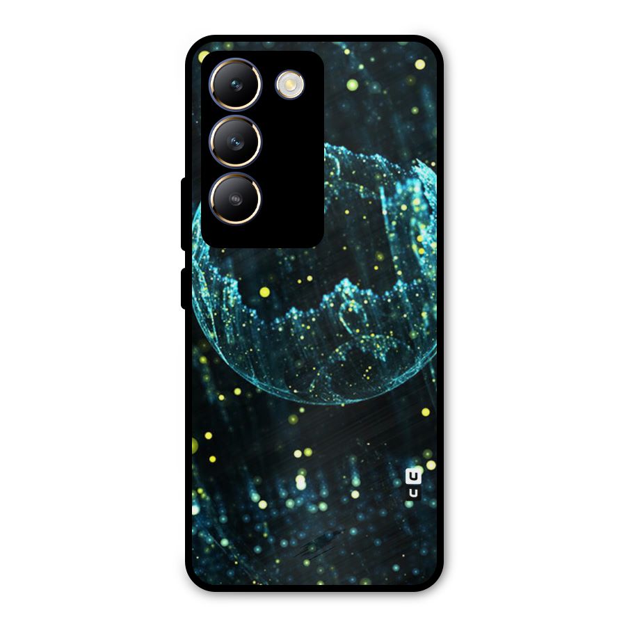 Yellow Rain Metal Back Case for Vivo Y200e