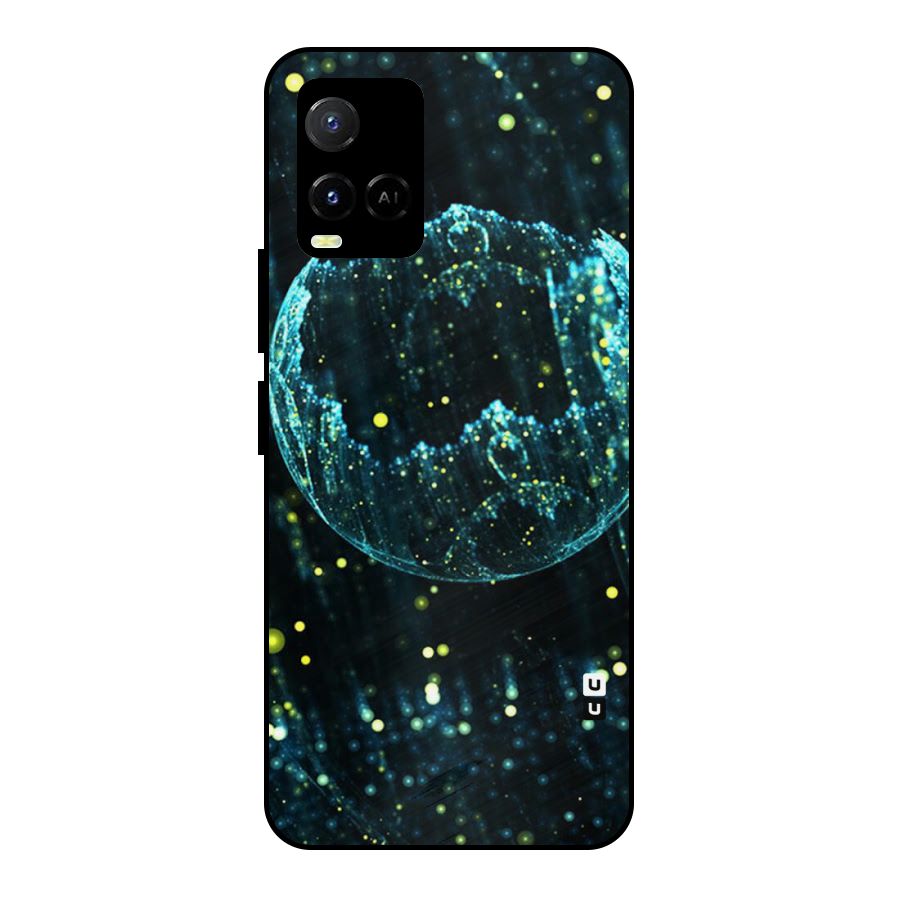Yellow Rain Metal Back Case for Vivo Y21