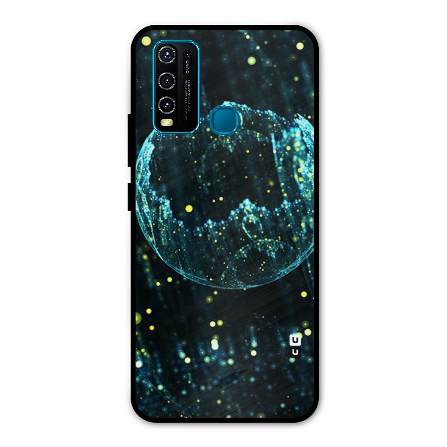 Yellow Rain Metal Back Case for Vivo Y50