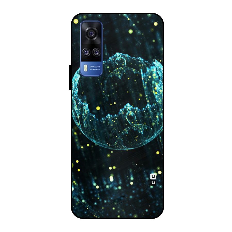 Yellow Rain Metal Back Case for Vivo Y51