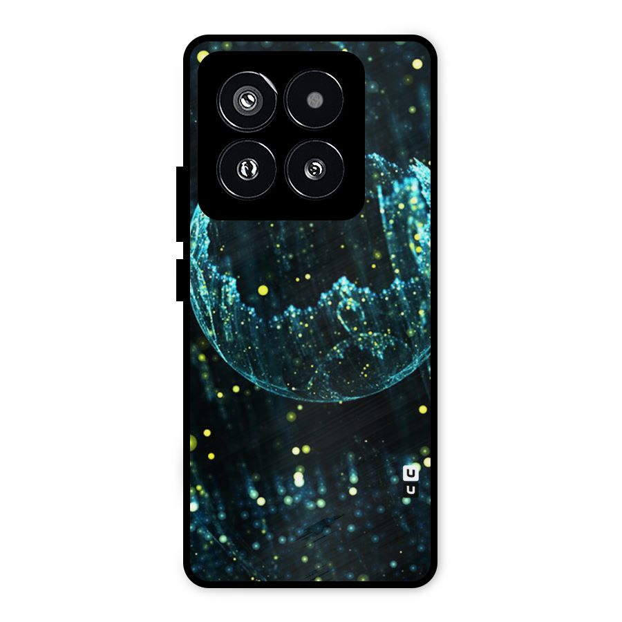 Yellow Rain Metal Back Case for Xiaomi 14 Pro