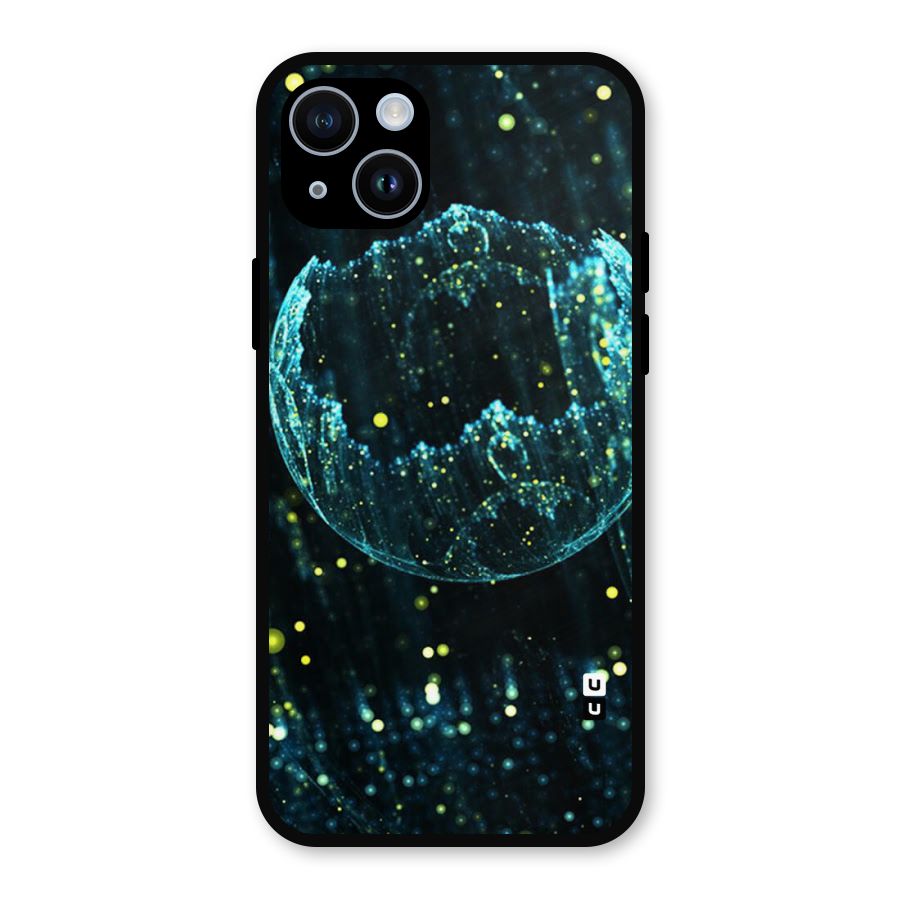 Yellow Rain Metal Back Case for iPhone 14