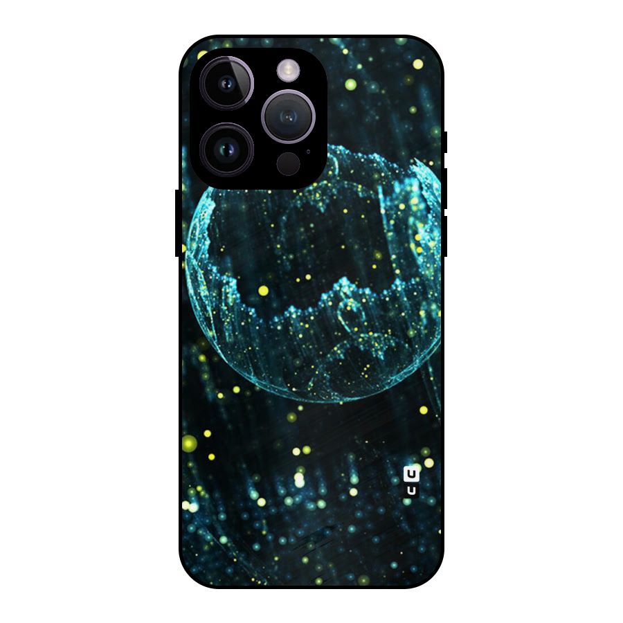 Yellow Rain Metal Back Case for iPhone 14 Pro Max