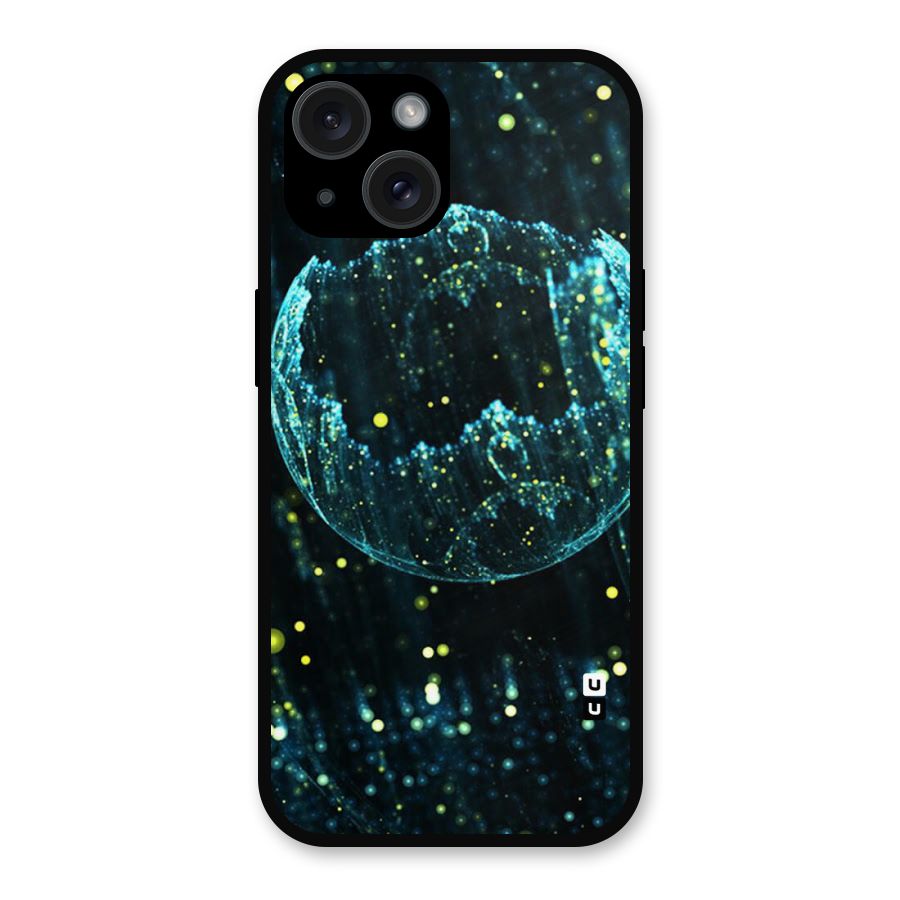 Yellow Rain Metal Back Case for iPhone 15