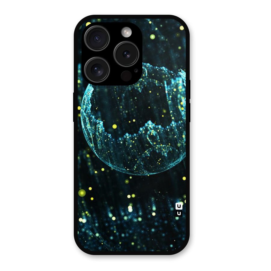 Yellow Rain Metal Back Case for iPhone 15 Pro