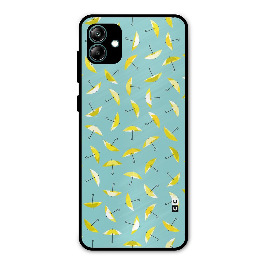 Yellow Umbrella Pattern Metal Back Case for Galaxy A04