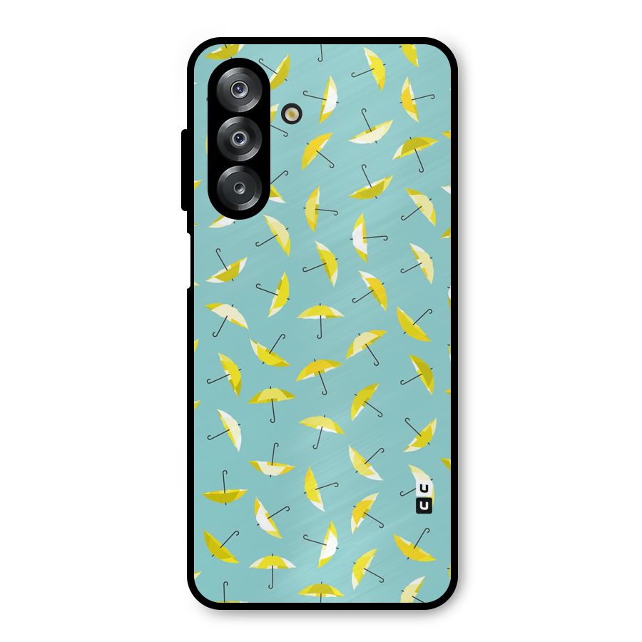 Yellow Umbrella Pattern Metal Back Case for Galaxy A26