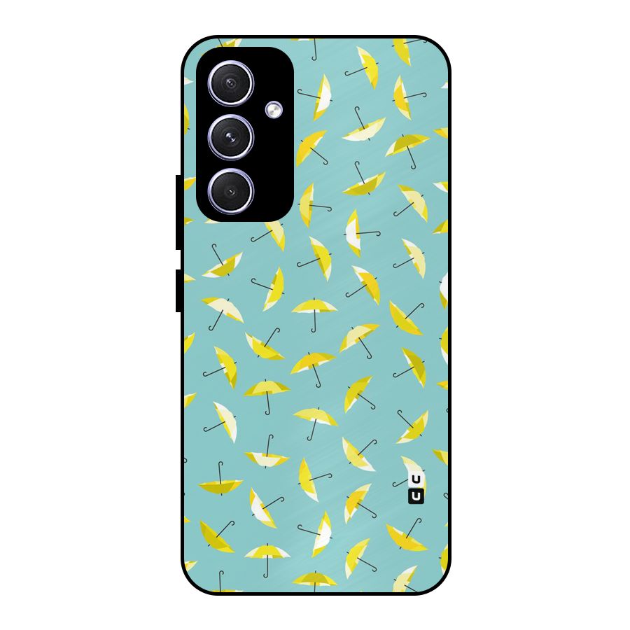 Yellow Umbrella Pattern Metal Back Case for Galaxy A54