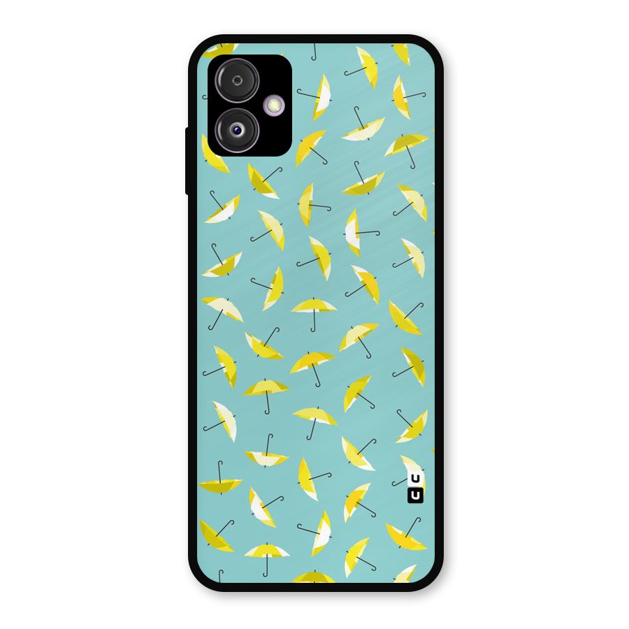 Yellow Umbrella Pattern Metal Back Case for Galaxy F14