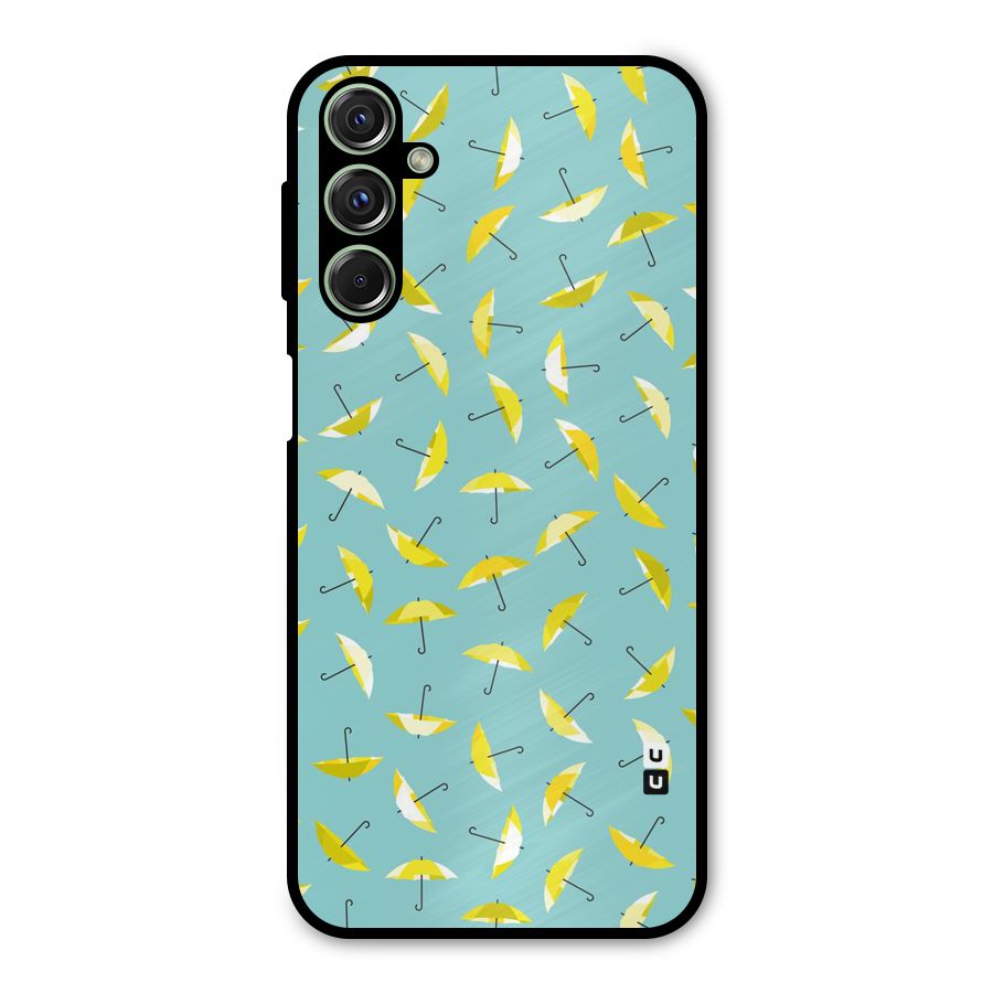 Yellow Umbrella Pattern Metal Back Case for Galaxy F34