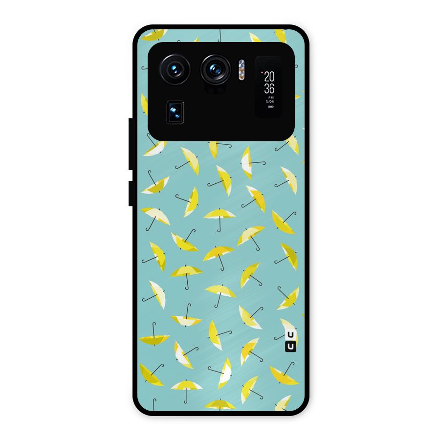 Yellow Umbrella Pattern Metal Back Case for Mi 11 Ultra